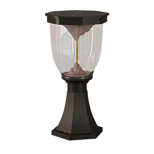 COB Pillar Lamp with Trophy Base Flaming Mountain Effect Solar Post Light for Garden  /  Patio  /  Pathway - 1