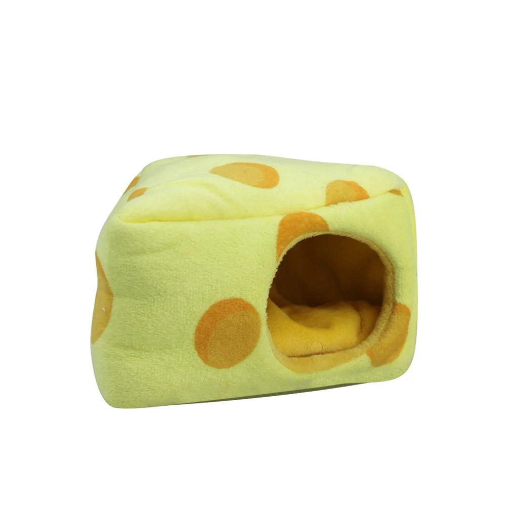 TG-PB081 Winter Warm Hamster Bed Cheese Shaped Pet Sleeping Nest Pet Gift for Small Furry Animal - 3