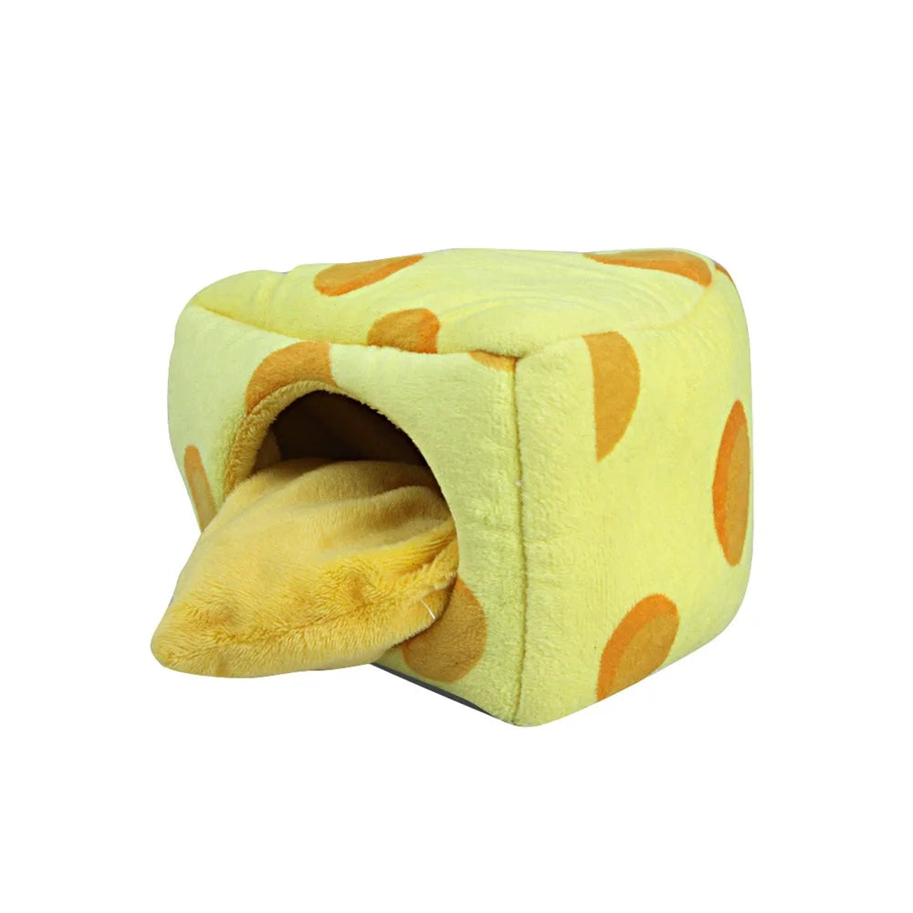 TG-PB081 Winter Warm Hamster Bed Cheese Shaped Pet Sleeping Nest Pet Gift for Small Furry Animal - 4