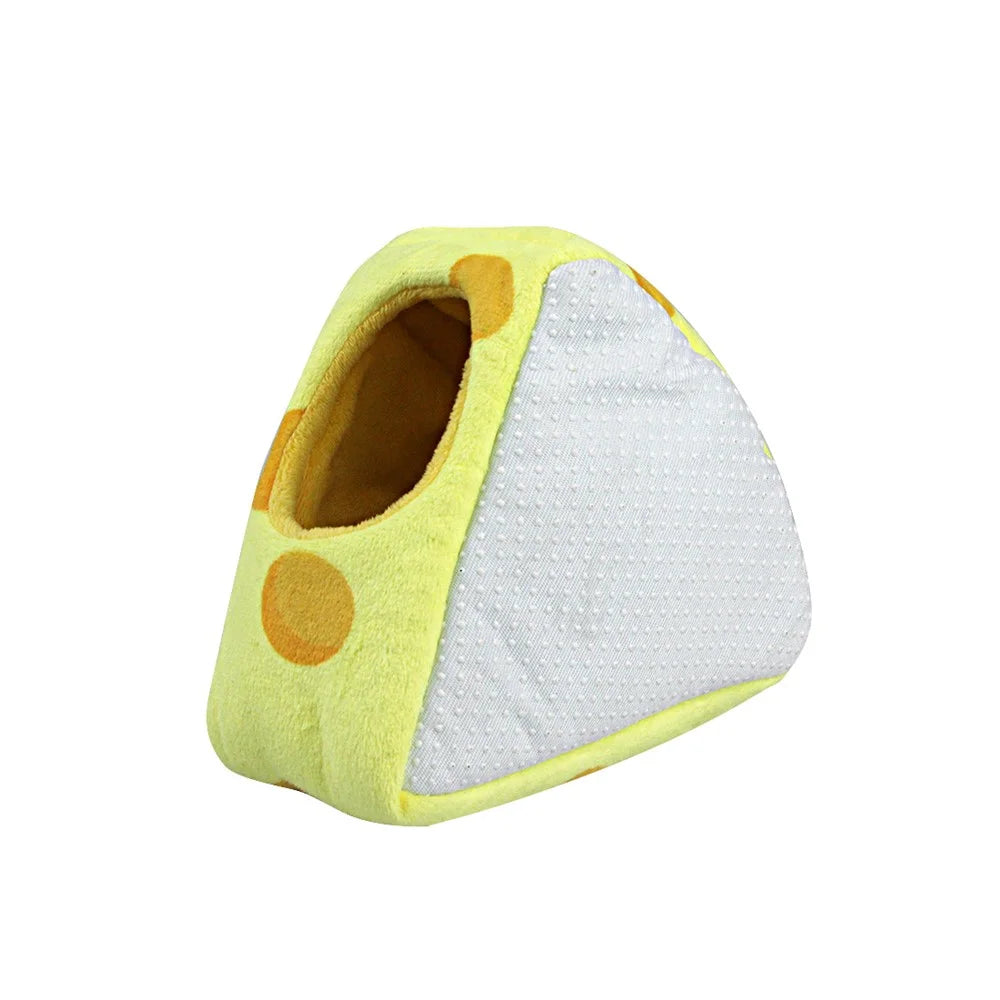 TG-PB081 Winter Warm Hamster Bed Cheese Shaped Pet Sleeping Nest Pet Gift for Small Furry Animal - 5