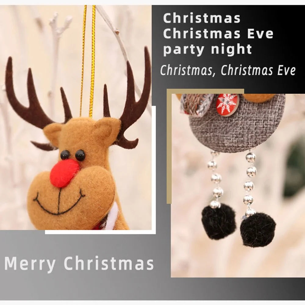 Santa Claus / Snowman / Elk / Bear Hanging Decoration with Dangling Legs Christmas Tree Ornament Holiday Decor - Santa Claus - 5