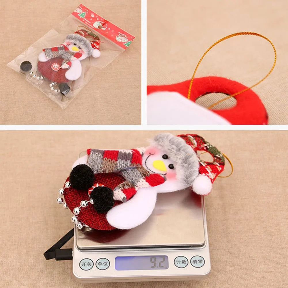 Santa Claus / Snowman / Elk / Bear Hanging Decoration with Dangling Legs Christmas Tree Ornament Holiday Decor - Santa Claus - 7