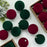 12Pcs Set 8cm Christmas Ball Ornaments Velvet Xmas Tree Decorations Plush Balls - Red - 5