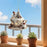 2D Acrylic Christmas Snowman Ornament Teacup Design Christmas Tree Hanging Decoration - 3