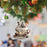 2D Acrylic Christmas Snowman Ornament Teacup Design Christmas Tree Hanging Decoration - 5