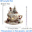 2D Acrylic Christmas Snowman Ornament Teacup Design Christmas Tree Hanging Decoration - 6