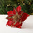 Nordic Style Christmas Artificial Flower Decoration with Glitter Sequins Xmas Tree Ornament - Red - 2
