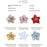Nordic Style Christmas Artificial Flower Decoration with Glitter Sequins Xmas Tree Ornament - Red - 6