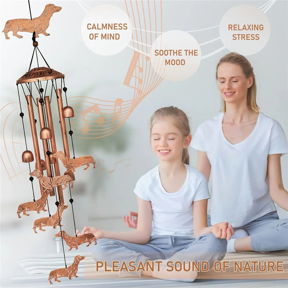 34 Inch Iron Wind Chimes Musical Garden Decor Outdoor Yard Musical Wind Bells for Garden / Patio Decor - Cat - 2
