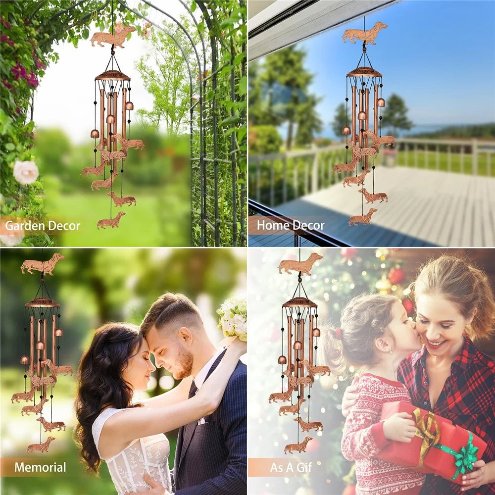 34 Inch Iron Wind Chimes Musical Garden Decor Outdoor Yard Musical Wind Bells for Garden / Patio Decor - Cat - 5