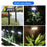 CCP0111 Motion Sensor Solar Path Light IP65 Waterproof 92-LED Garden Lawn Lamp for Outdoor Yard - White Light - 3