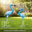 Metal Flamingo Statue Garden Bird Sculpture Lawn Decoration Ornament for Outdoor Yard - Blue / Head Down - 3