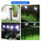 P10 Solar Powered Adjustable LED Garden Light Motion Sensor Outdoor Waterproof Lawn Lamp - White Light - 3
