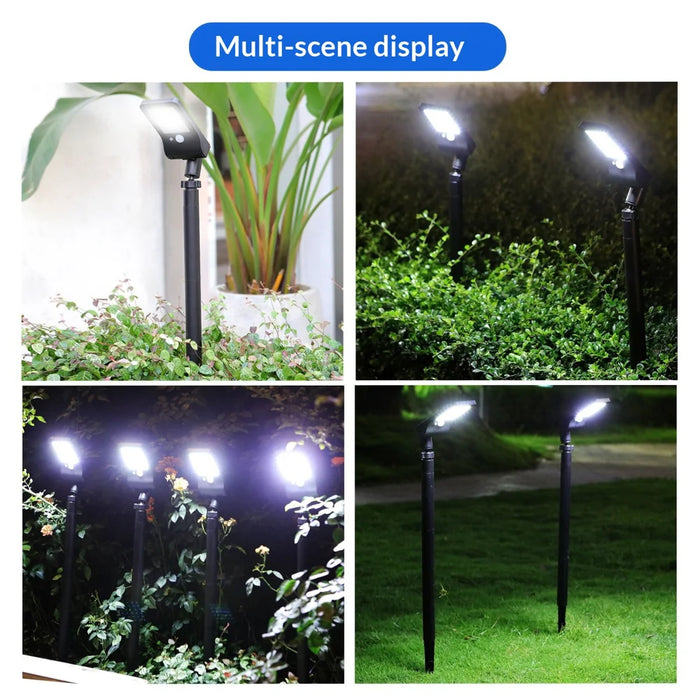 P10 Solar Powered Adjustable LED Garden Light Motion Sensor Outdoor Waterproof Lawn Lamp - White Light - 3