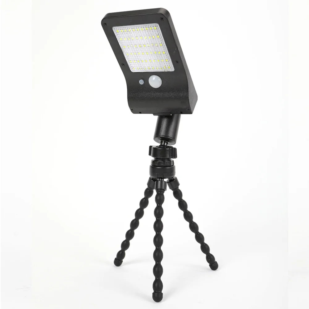 Outdoor Solar Powered Octopus Light IP44 Waterproof 60-LED Motion Sensor Garden Wall Light - White Light - 1