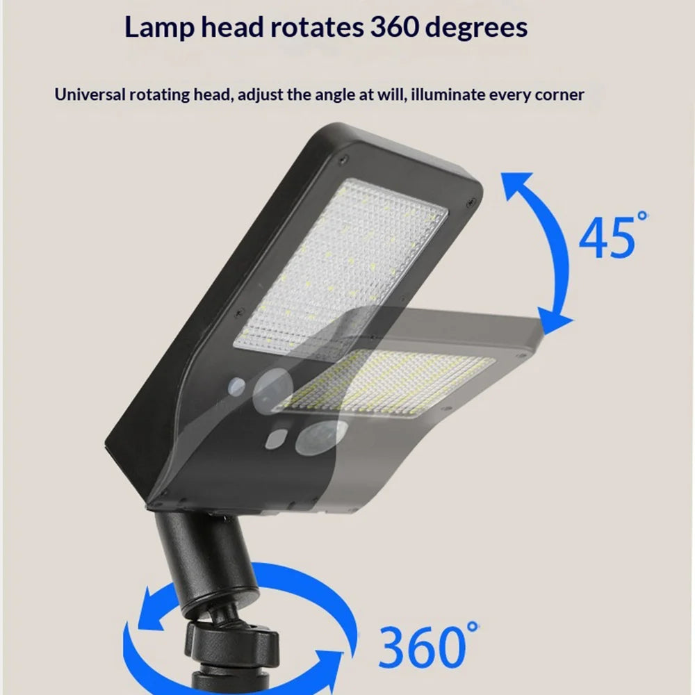 Outdoor Solar Powered Octopus Light IP44 Waterproof 60-LED Motion Sensor Garden Wall Light - White Light - 6