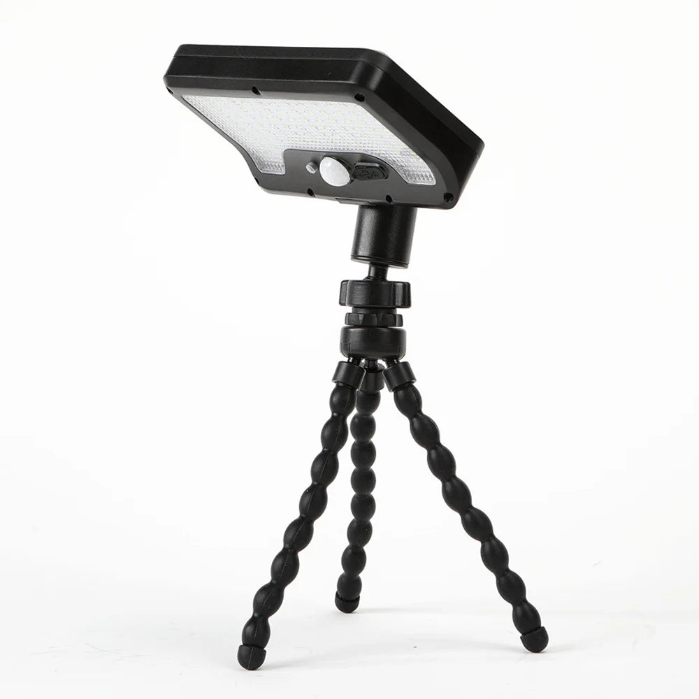 Solar Outdoor Garden Light Flexible Octopus Mount Motion Sensor LED Wall Light with Remote for Villa Yard - P15/Black - 1