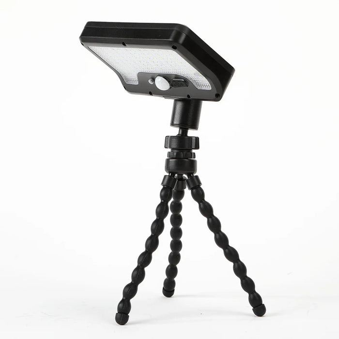 Solar Outdoor Garden Light Flexible Octopus Mount Motion Sensor LED Wall Light with Remote for Villa Yard - P15/Black - 1