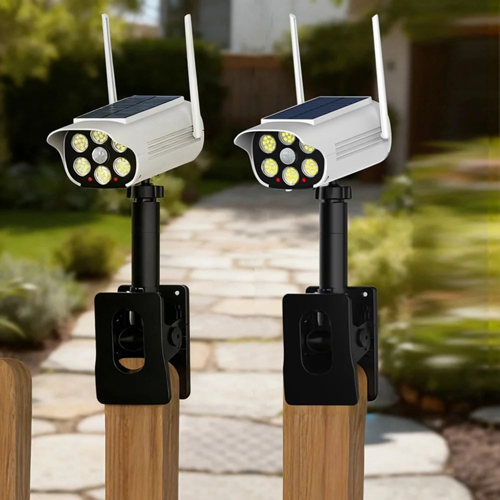 P43 Simulated Security Camera Clip-on Solar Light IP44 Waterproof Outdoor Garden LED Motion Sensor Lamp - 2