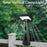 Solar Powered Garden Light IP65 Waterproof 92-LED PIR Motion Sensor Clip-on Outdoor Yard Lamp - Black/White Light - 4