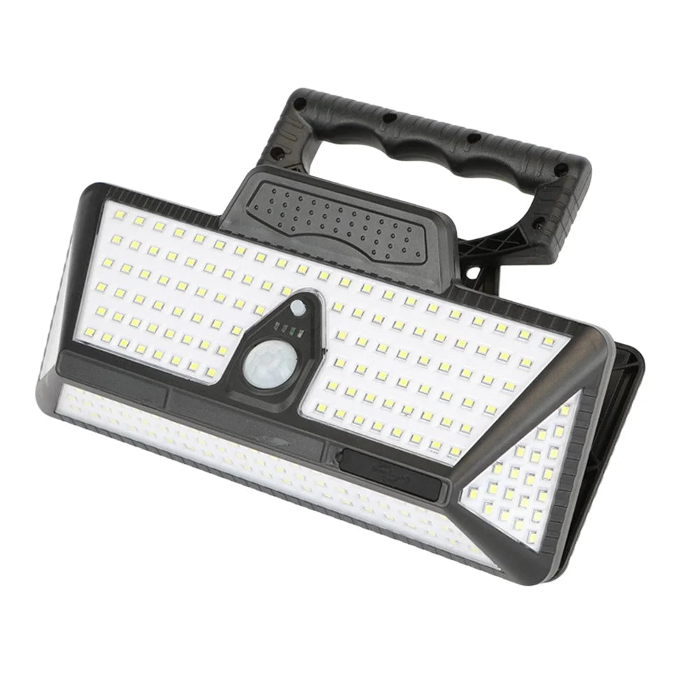 CCP042 3 Color Modes 208 LEDs Motion Sensor Outdoor Wall Light Clip-on Solar Powered Garden Lamp - High-End Version - 1
