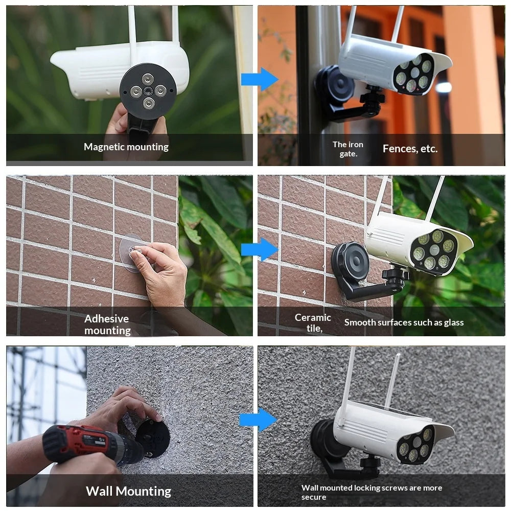 P42 Fake Camera Design Solar Security Light for Outdoor IP65 Waterproof Motion Sensor Wall Lamp - 4