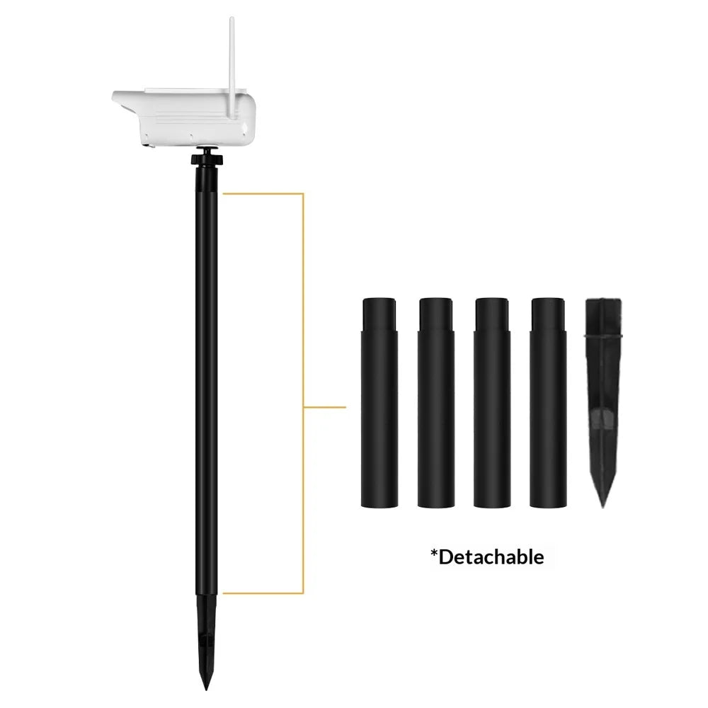 P45 Fake Security Camera Solar Powered Light Motion Sensor IP65 Waterproof Outdoor Garden LED Lamp - 1