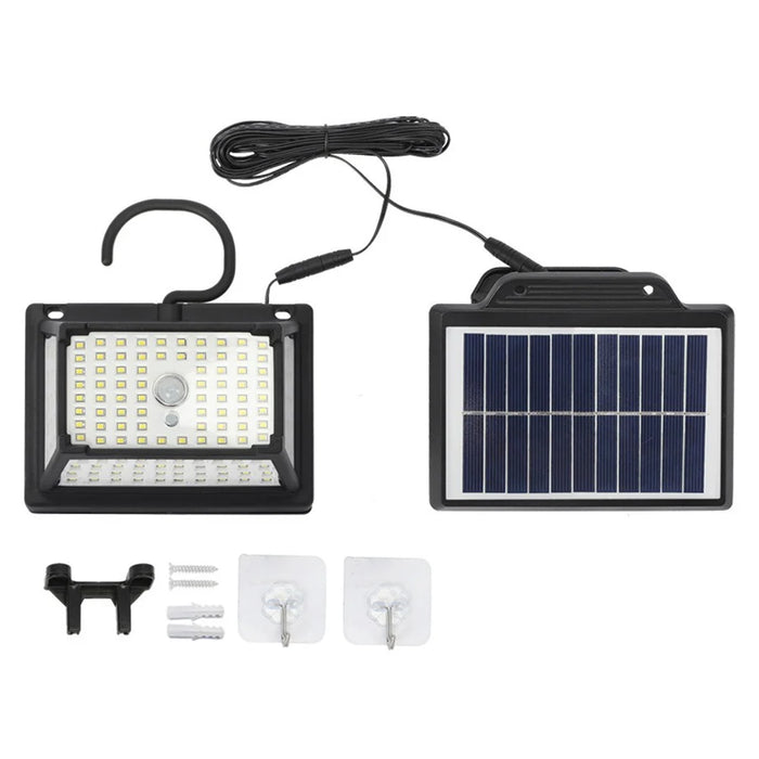 CCP087 190 LEDs Solar Powered Split Motion Sensor Light IP65 Waterproof Outdoor Garden Hanging Lamp - White Light - 1