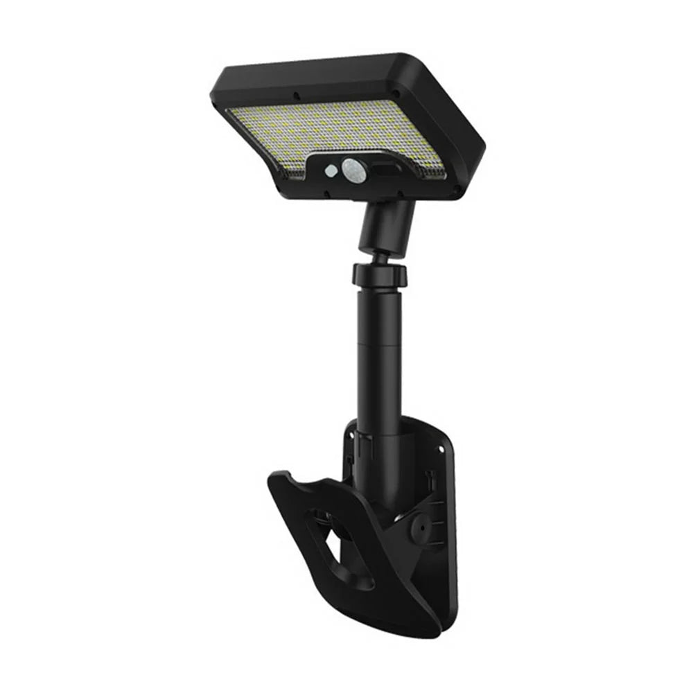 IP65 Waterproof Solar Outdoor Light PIR Motion Sensor LED Garden Light with Clamp for Yard - P14/Black - 1