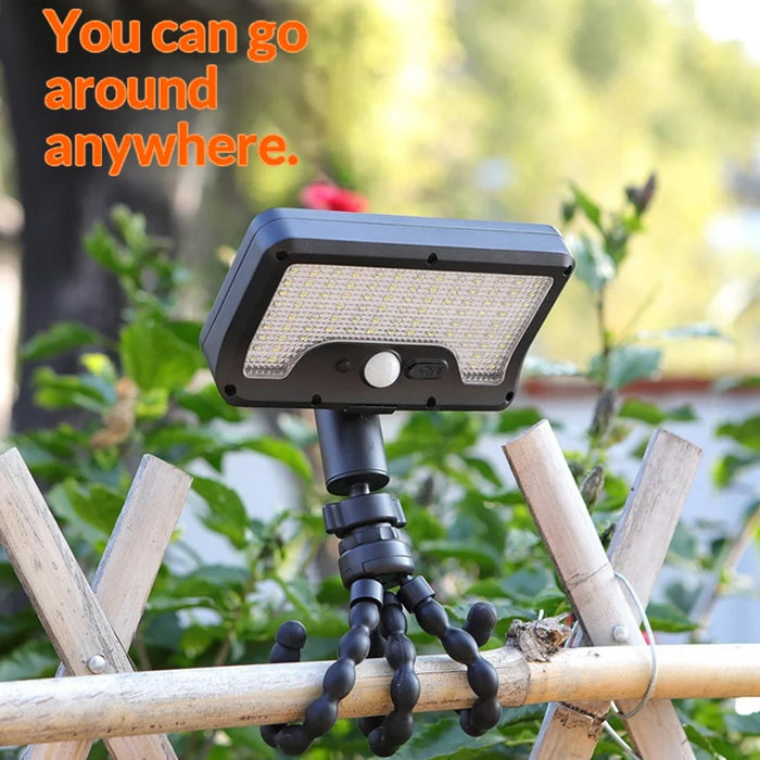 P21 Solar Motion Sensor Light IP65 Waterproof 92 LEDs Outdoor Garden Clamp Lamp with Octopus Mount - Black - 5