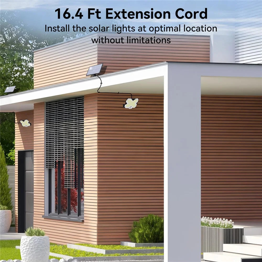 TG-TY17201 Solar Motion Sensor Wall Light 180 LED Remote Control 3 Modes Wall Lamp for Garden Patio - 6