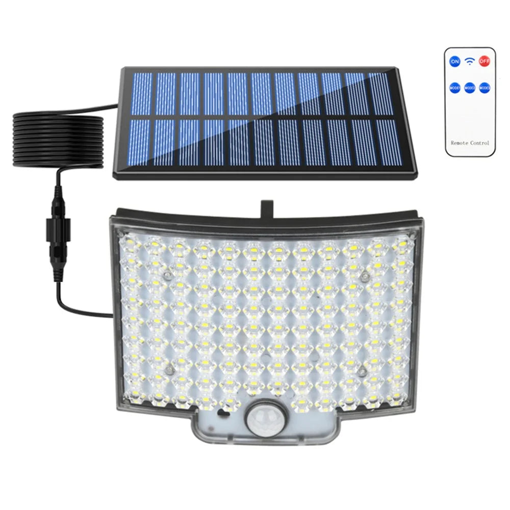 TG-TY01035 106 LED Solar Motion Sensor Wall Light Remote Control IP44 Waterproof Wall Lamp for Outdoor Garden - 1
