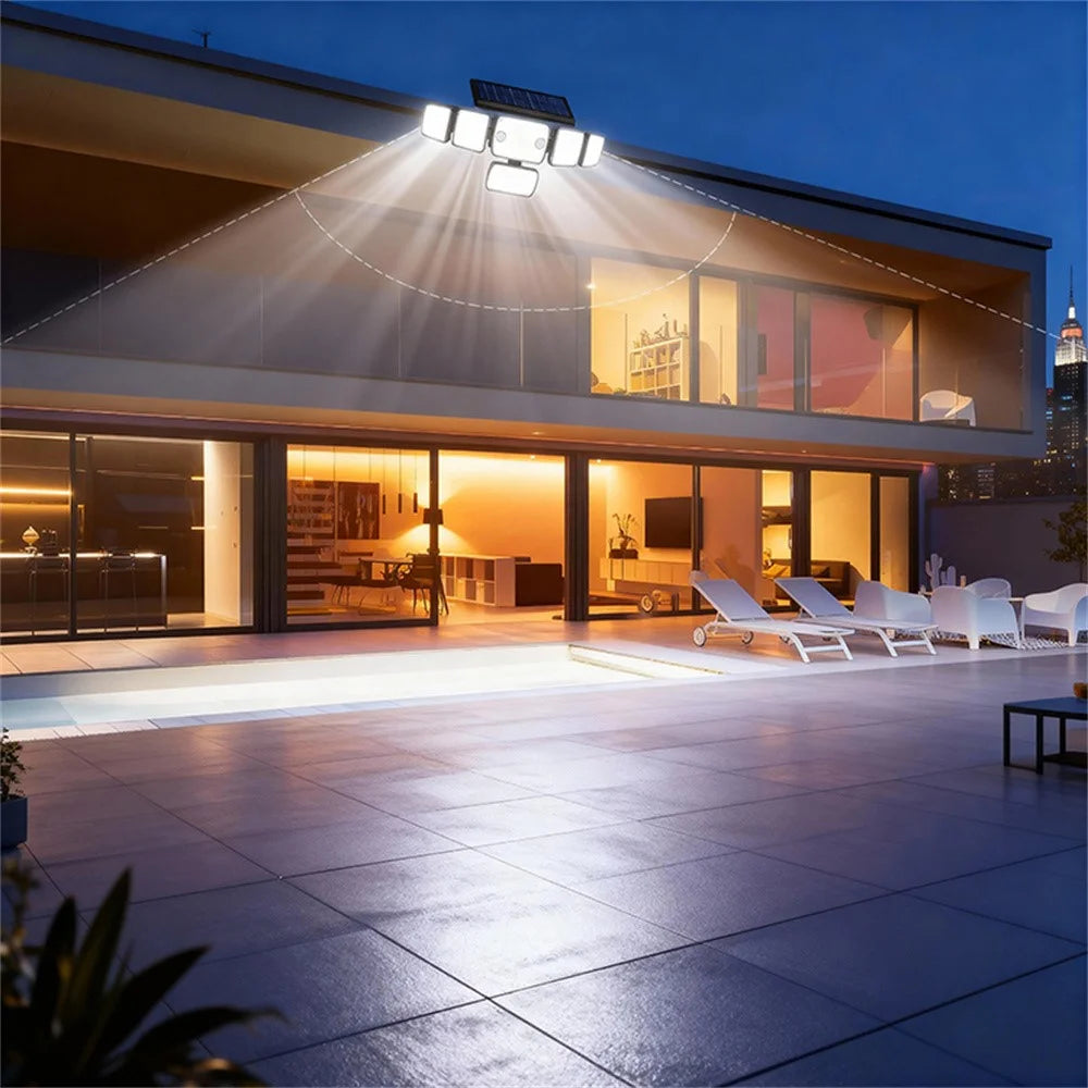 TG-TY18101 366-LED Solar Motion Sensor Wall Light 270° Wide Angle IP44 Waterproof Wall Lamp for Outdoor Garden - 5
