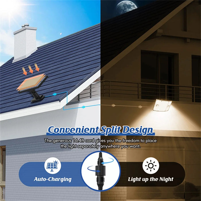 TG-TY01065 243-LED Solar Motion Sensor Wall Light 3 Modes Remote Control Wall Lamp for Outdoor Garden - 2