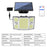TG-TY01065 243-LED Solar Motion Sensor Wall Light 3 Modes Remote Control Wall Lamp for Outdoor Garden - 7