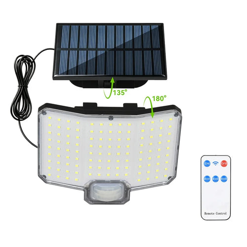TG-TY19501 112-LED Solar Motion Sensor Wall Light 3 Modes Remote Control Waterproof Outdoor Security Light for Garden Patio - 1