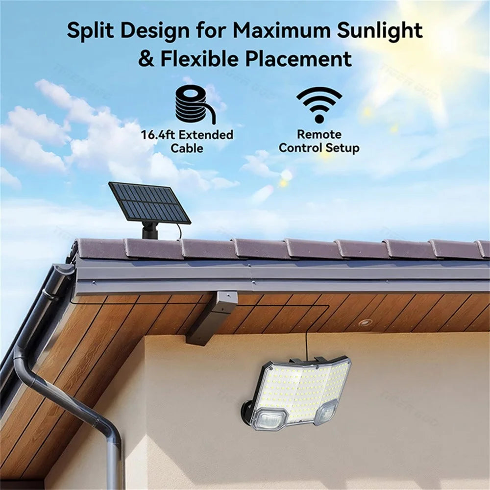 TG-TY19501 112-LED Solar Motion Sensor Wall Light 3 Modes Remote Control Waterproof Outdoor Security Light for Garden Patio - 6