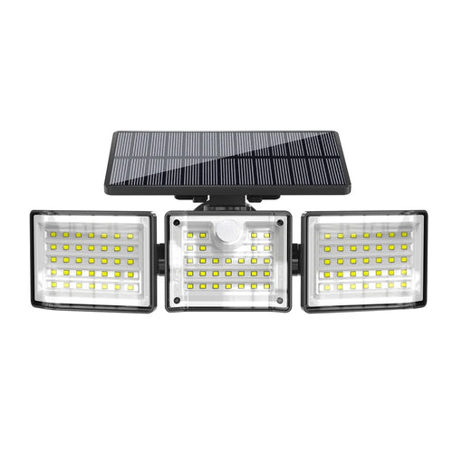 YY-20993 Solar Powered 3-Head 99 LED Security Light PIR Motion Sensor IP65 Waterproof Wall Lamp for Yard Garden Garage - 1