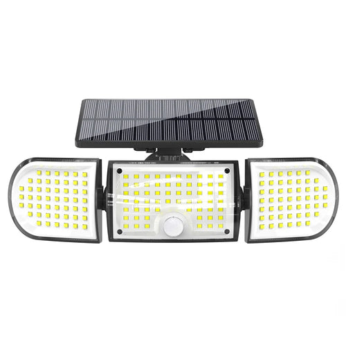 YY-20993 160-LED Solar Powered Wall Light PIR Motion Sensor 600 Lumens IP65 Waterproof Outdoor Security Lamp for Yard Garage - 1