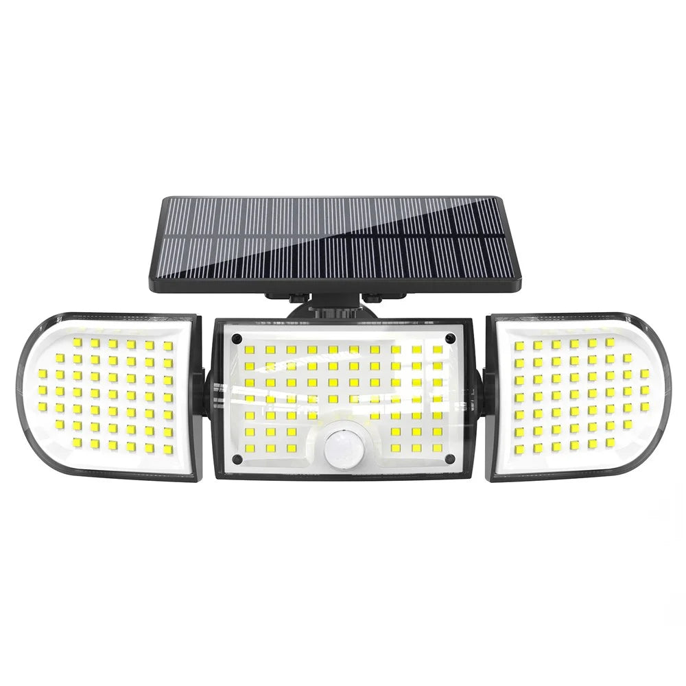 YY-20993 160-LED Solar Powered Wall Light PIR Motion Sensor 600 Lumens IP65 Waterproof Outdoor Security Lamp for Yard Garage - 1