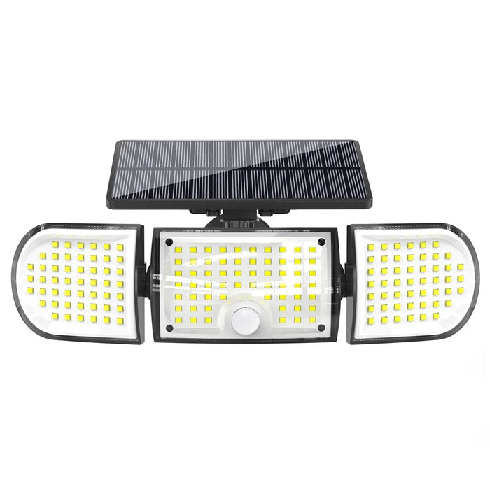 YY-20993 160-LED Solar Powered Wall Light PIR Motion Sensor 600 Lumens IP65 Waterproof Outdoor Security Lamp for Yard Garage - 1