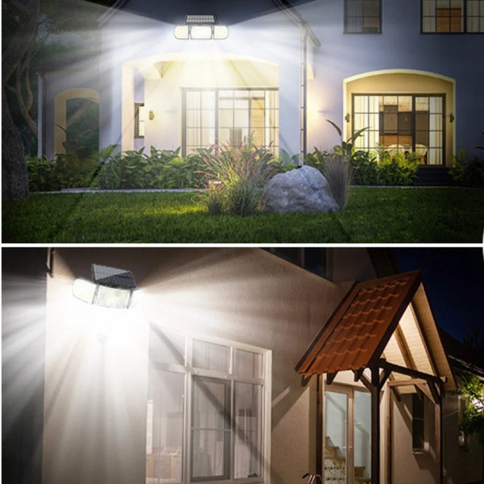 YY-20993 160-LED Solar Powered Wall Light PIR Motion Sensor 600 Lumens IP65 Waterproof Outdoor Security Lamp for Yard Garage - 4