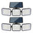 YY-21803 2Pcs Solar Powered Security Light 180-LED 3-Head Rotating IP65 Waterproof Motion Sensor Wall Lamp for Garden Yard Wall Mount - 1