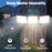 YY-21803 2Pcs Solar Powered Security Light 180-LED 3-Head Rotating IP65 Waterproof Motion Sensor Wall Lamp for Garden Yard Wall Mount - 2