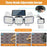 YY-21803 2Pcs Solar Powered Security Light 180-LED 3-Head Rotating IP65 Waterproof Motion Sensor Wall Lamp for Garden Yard Wall Mount - 4