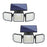 2Pcs 3-Head LED Solar Wall Light Motion Sensor 167-LED IP65 Waterproof Adjustable Security Light for Outdoor Garden - 1