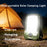 Solar Camping Clip-On Light 60-LED 3 Dimmable Modes Waterproof Rechargeable Lantern Night Light Outdoor Lighting - P61  /  Green - 3