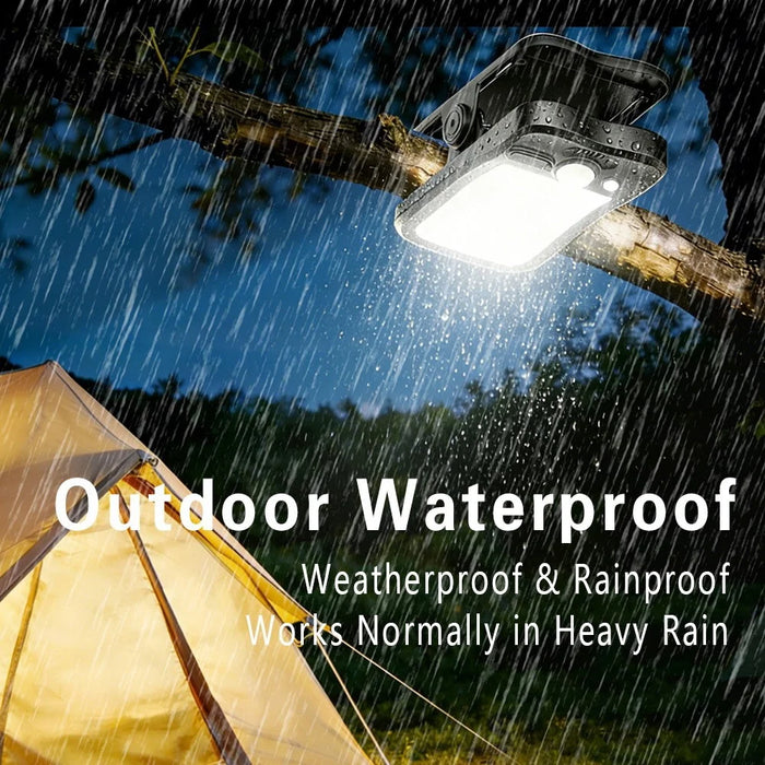 Solar Camping Clip-On Light 60-LED 3 Dimmable Modes Waterproof Rechargeable Lantern Night Light Outdoor Lighting - P61  /  Green - 5
