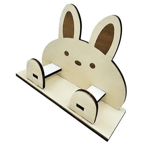 Creative Wooden Cartoon Animal Shape Desktop Organizer Phone Stand Glasses Holder - SCM2721 - 1
