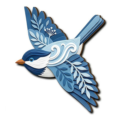 3D Nordic Bird-Shaped Wall Decor Wood Flying Bird Wall Art Stickers for Indoor Outdoor DIY Home Decoration - SCM2660 - 1